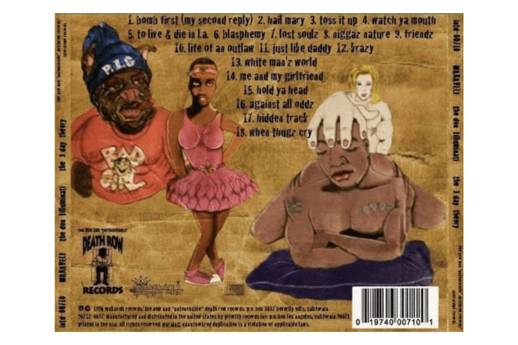 Tupac's Makaveli Back Cover