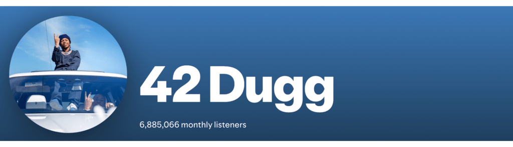42 Dugg ranks among Detroit rappers with over 6 million monthly Spotify listeners