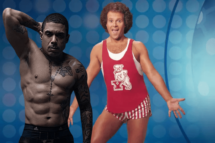 Benzino shirtless with Richard Simmons