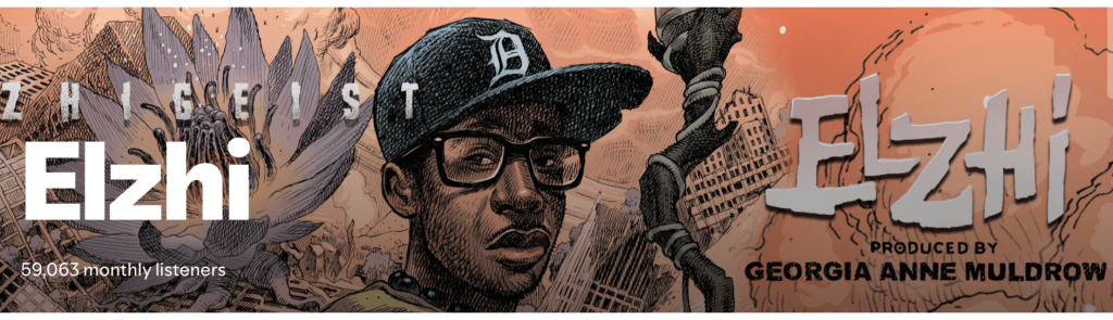elzhi ranks among Detroit rappers with over 59 thousand monthly Spotify listeners