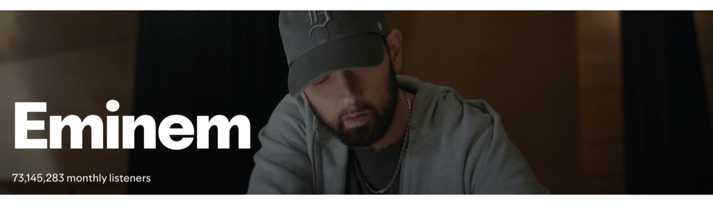 Eminem ranks among Detroit rappers with over 73 million monthly Spotify listeners
